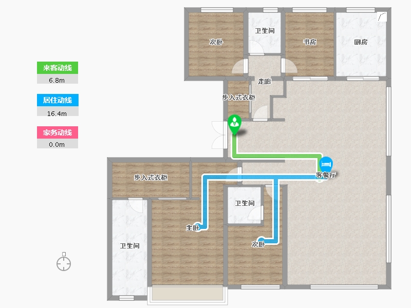 辽宁省-沈阳市-龙湖·天奕-166.63-户型库-动静线