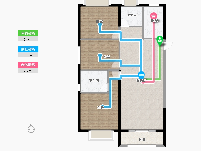 湖北省-武汉市-龙湖揽境-97.86-户型库-动静线