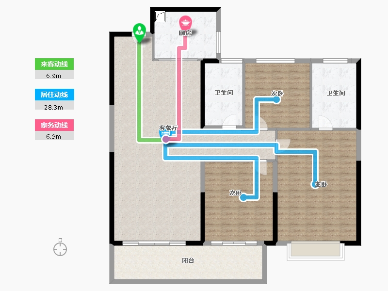 湖北省-武汉市-中国铁建御湖-163.31-户型库-动静线