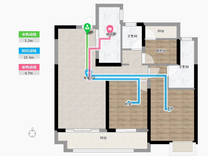 湖南省-长沙市-澳海云天赋-85.06-户型库-动静线