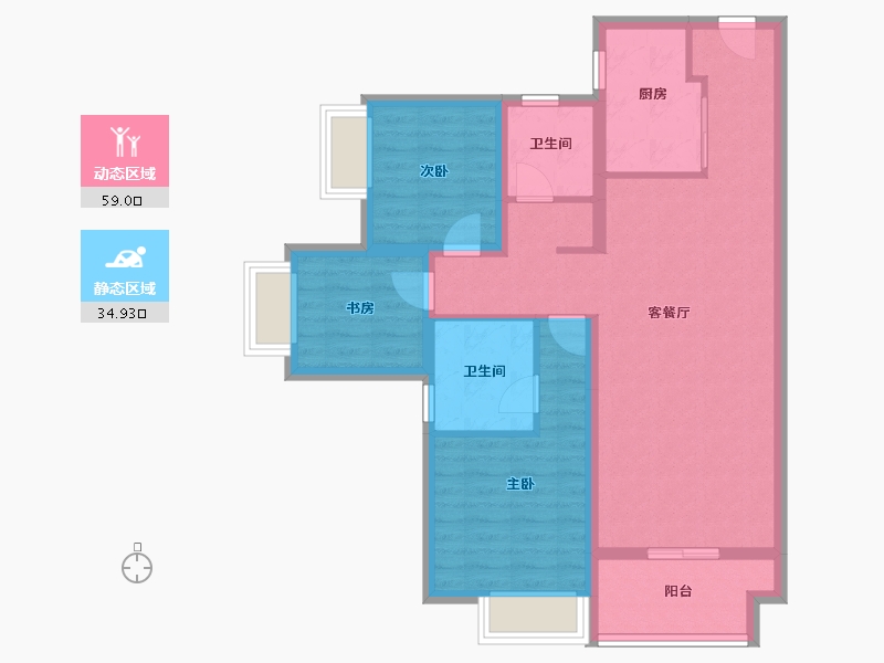 湖北省-武汉市-江印-83.20-户型库-动静分区