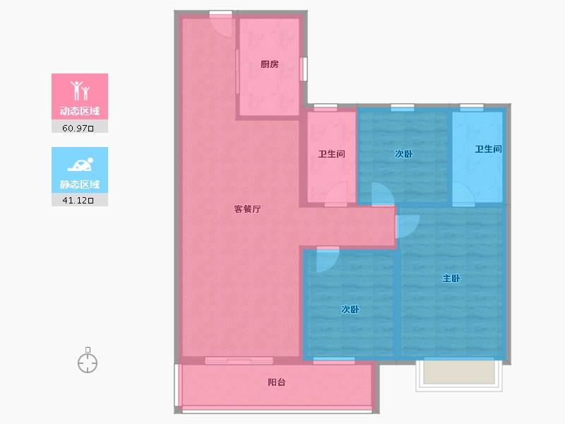 湖北省-武汉市-江印-91.50-户型库-动静分区