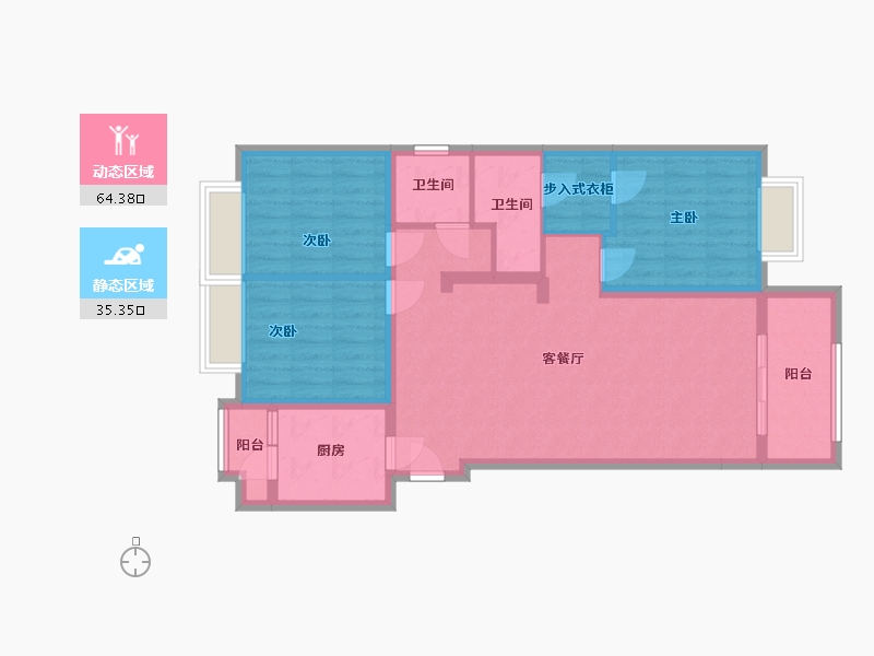 上海-上海市-复地九月二期-100.00-户型库-动静分区