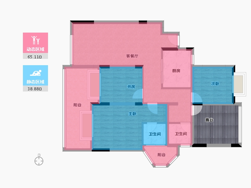 浙江省-温州市-方正珑玺-102.05-户型库-动静分区