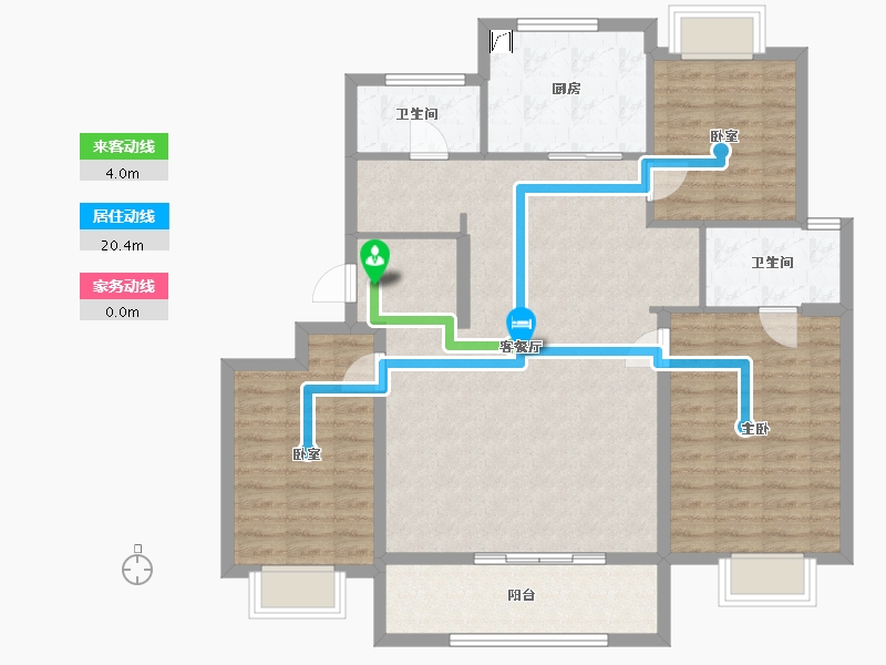 江苏省-无锡市-万科时代都会-109.21-户型库-动静线