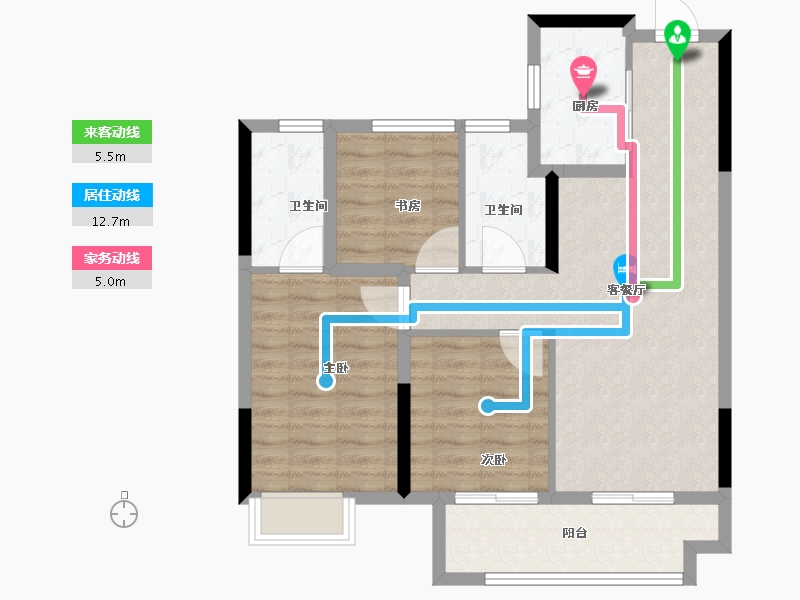 浙江省-嘉兴市-金悦学府-78.40-户型库-动静线