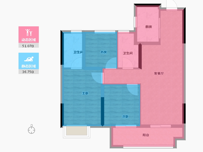 浙江省-嘉兴市-金悦学府-78.40-户型库-动静分区