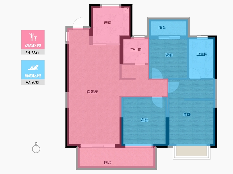 浙江省-宁波市-海泉湾-88.10-户型库-动静分区