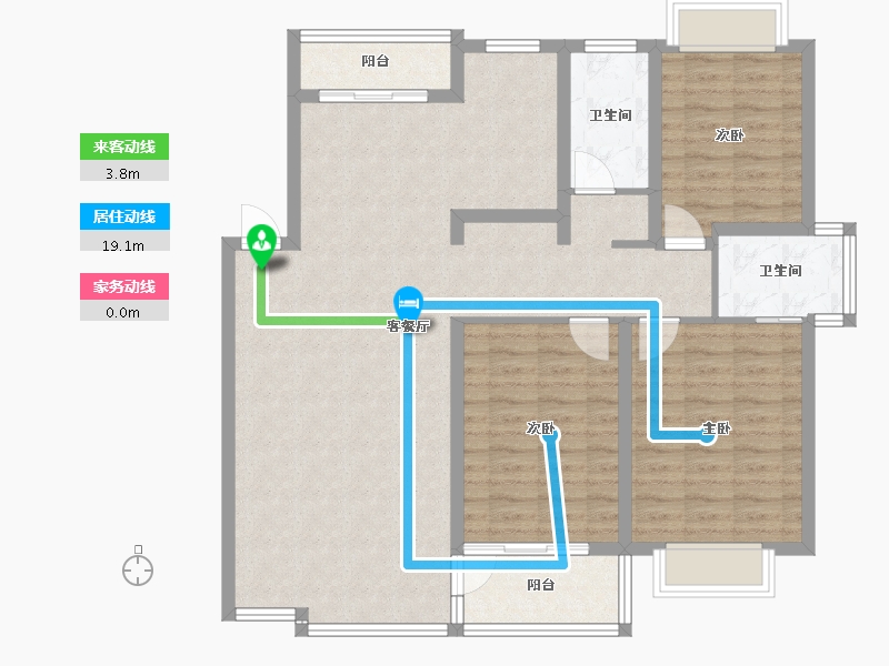 浙江省-杭州市-天成嘉苑北苑-120.00-户型库-动静线