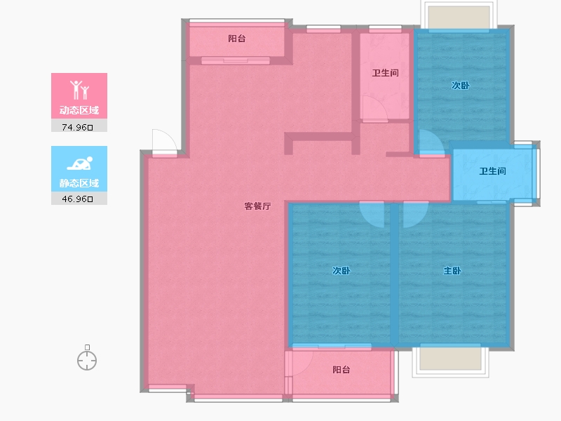 浙江省-杭州市-天成嘉苑北苑-120.00-户型库-动静分区