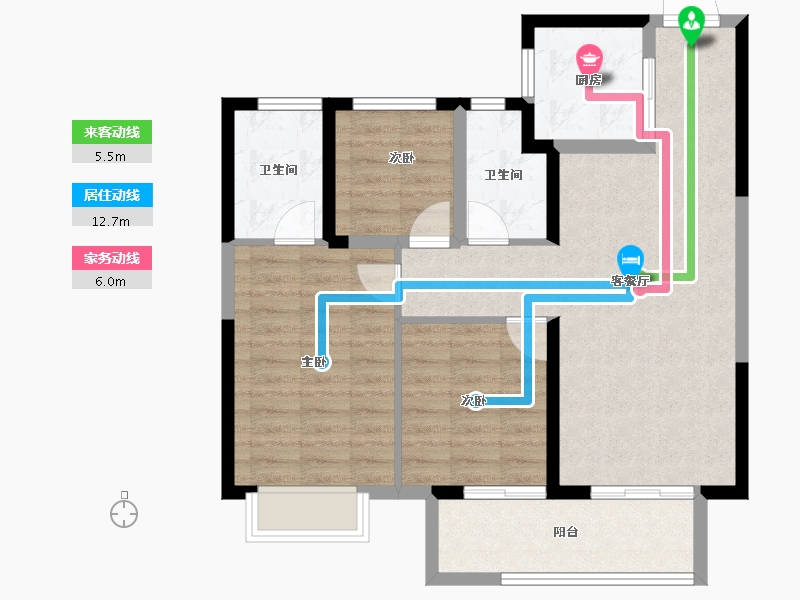 湖北省-武汉市-中建壹品澜庭-81.64-户型库-动静线