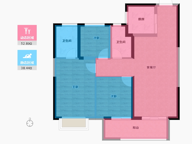 湖北省-武汉市-中建壹品澜庭-81.64-户型库-动静分区