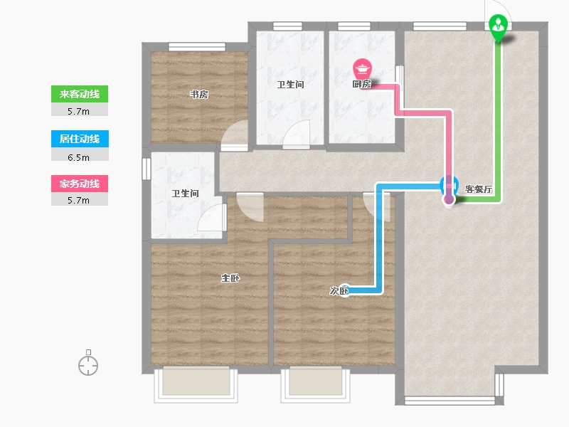 天津-天津市-富力又—城-103.41-户型库-动静线