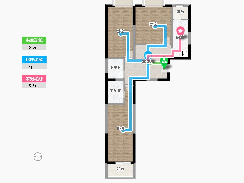 北京-北京市-紫金印象-75.99-户型库-动静线