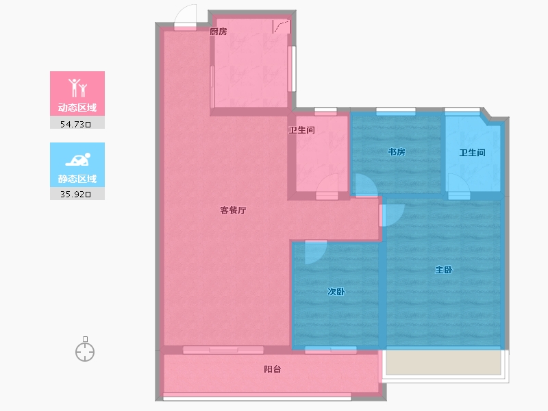 浙江省-杭州市-澳海云樾赋-80.99-户型库-动静分区