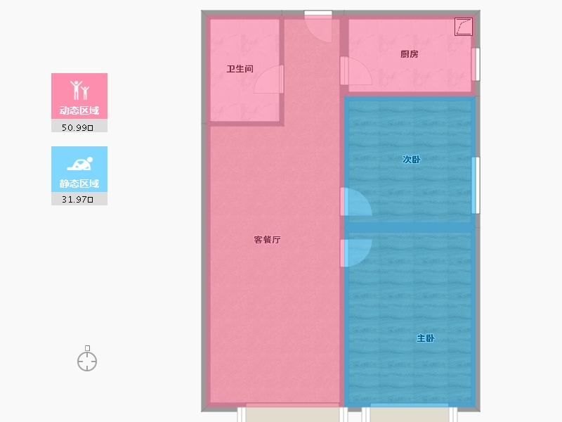 天津-天津市-新城和兴府-74.40-户型库-动静分区