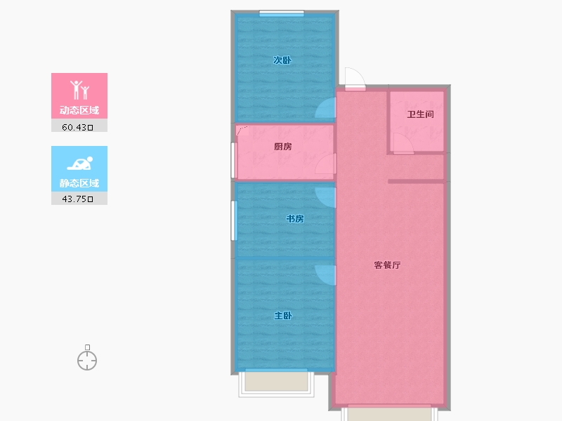 天津-天津市-新城和兴府-95.83-户型库-动静分区