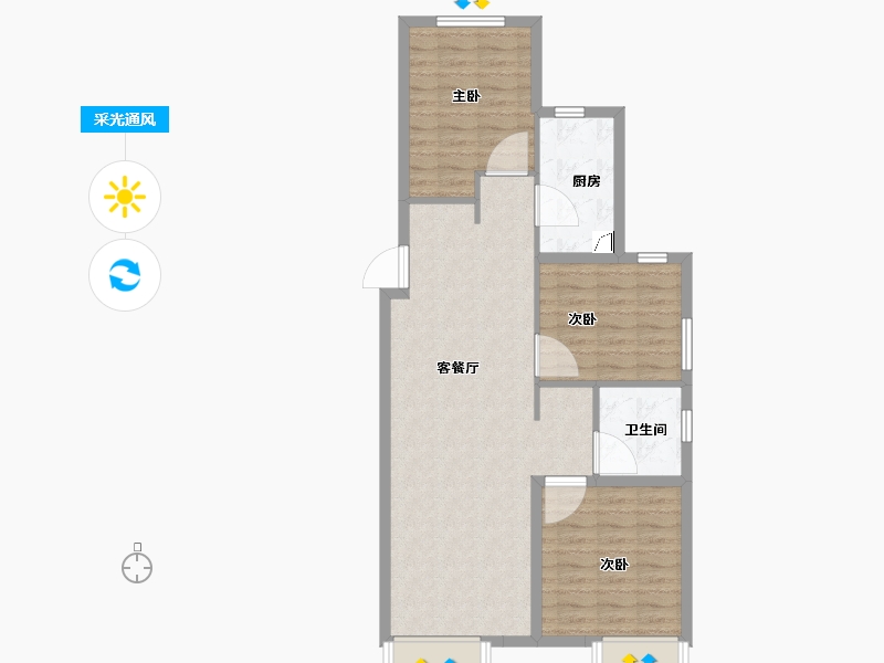 天津-天津市-新城和兴府-84.00-户型库-采光通风