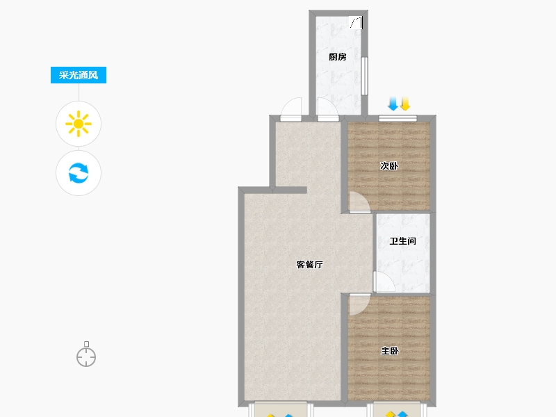 天津-天津市-新城和兴府-88.00-户型库-采光通风