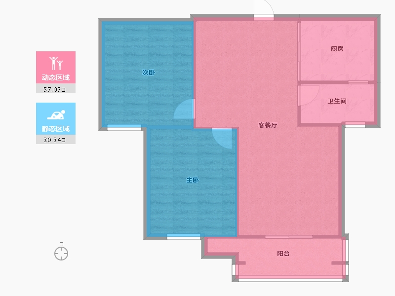 安徽省-合肥市-丁香家园-二期-81.69-户型库-动静分区