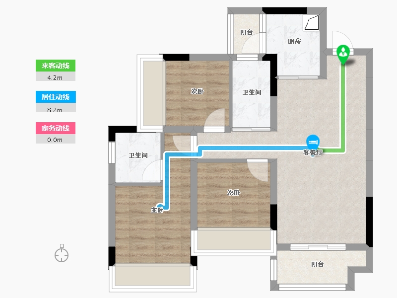 广西壮族自治区-桂林市-栖霞府(融创桂林旅游度假区A区)-80.00-户型库-动静线