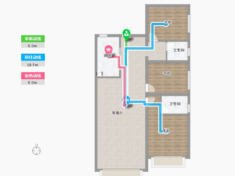 天津-天津市-新城和兴府-104.00-户型库-动静线