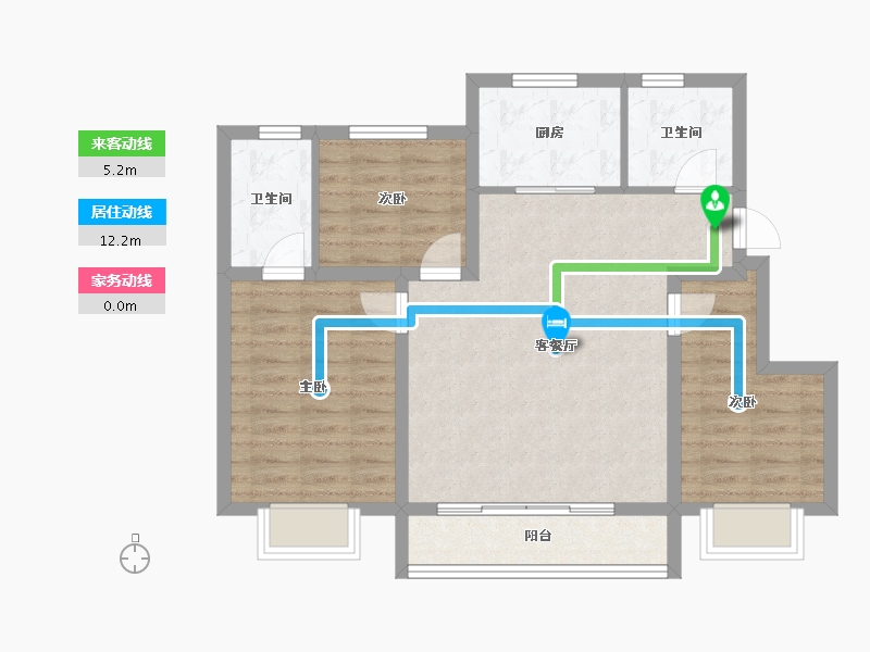 天津-天津市-融创·宸光壹号-78.53-户型库-动静线