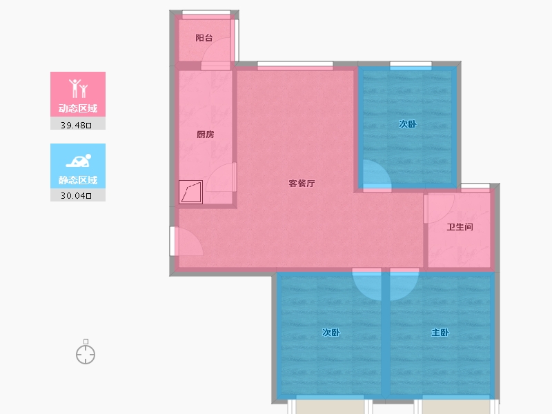 北京-北京市-K2十里春风-60.89-户型库-动静分区