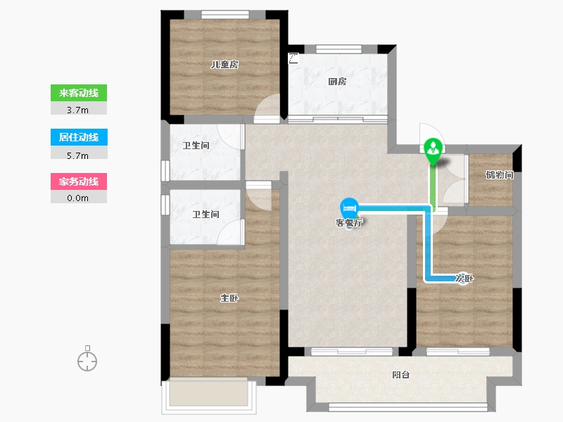 浙江省-杭州市-澳海云樾赋-82.00-户型库-动静线