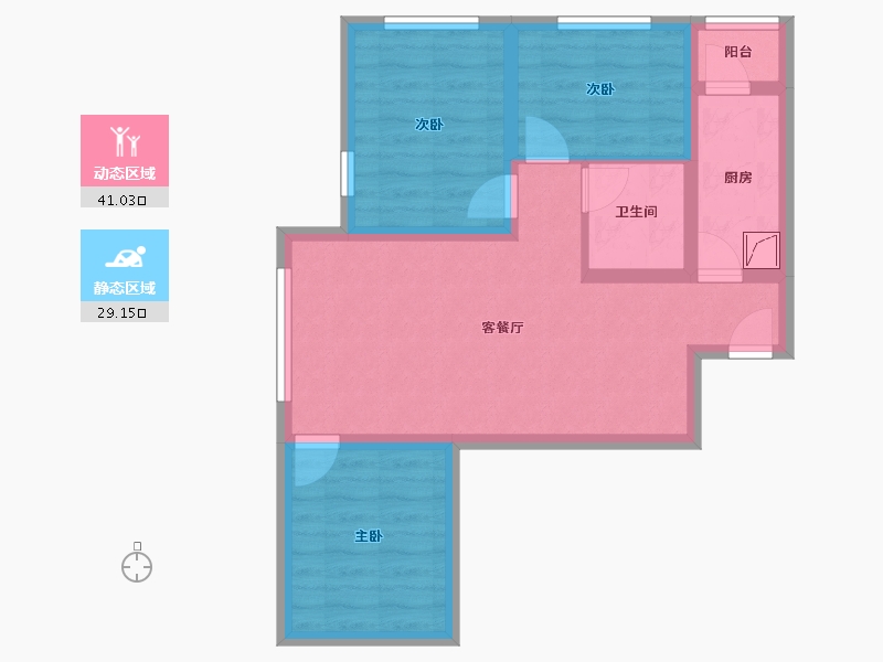 北京-北京市-K2十里春风-61.21-户型库-动静分区