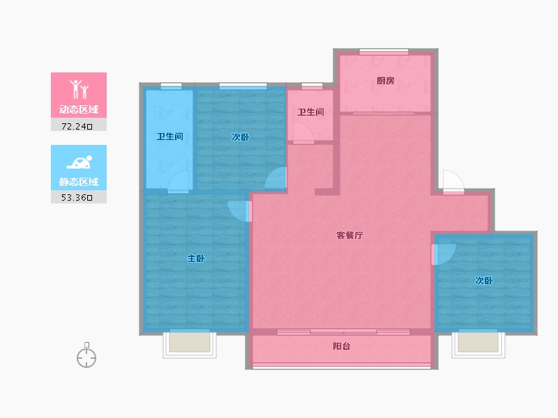 天津-天津市-招商·江山玺-114.40-户型库-动静分区