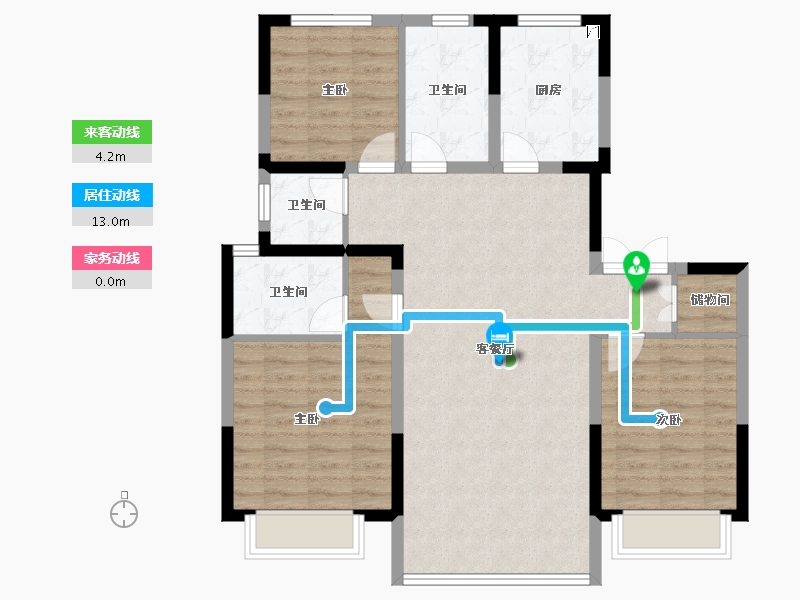 天津-天津市-中建城-94.71-户型库-动静线