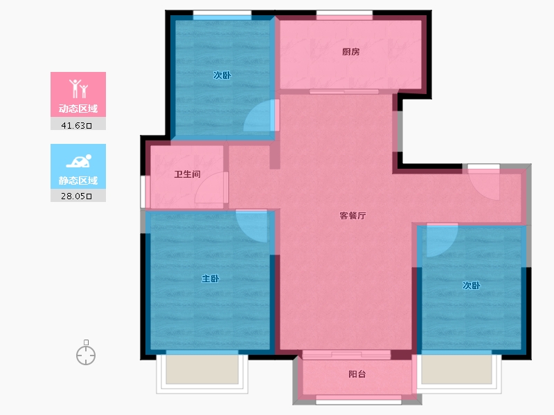 天津-天津市-中建城-61.58-户型库-动静分区