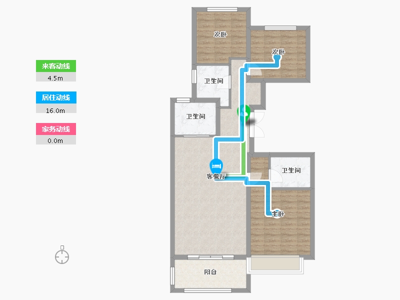 江苏省-南京市-金隅紫京叠院-88.01-户型库-动静线