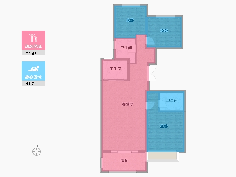 江苏省-南京市-金隅紫京叠院-88.01-户型库-动静分区