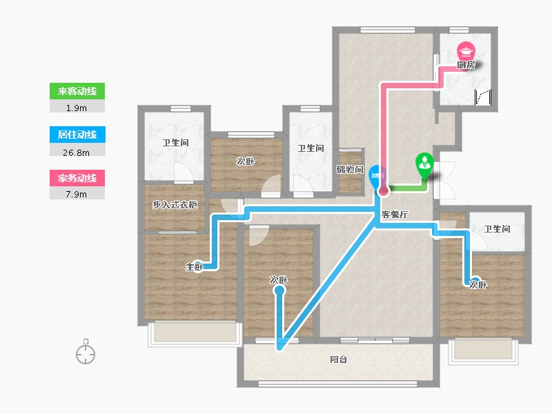 江苏省-南京市-金隅紫京叠院-136.01-户型库-动静线