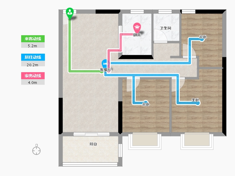 江苏省-南京市-五矿澜悦溪山-76.80-户型库-动静线