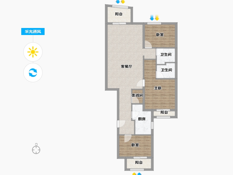 浙江省-杭州市-千岛湖桂语江南-99.20-户型库-采光通风