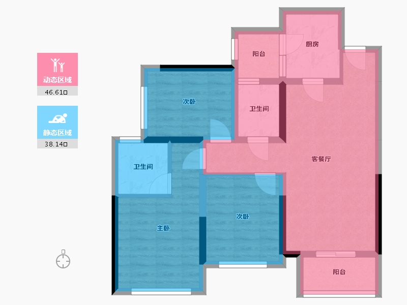 贵州省-遵义市-渝欧教育城-90.00-户型库-动静分区