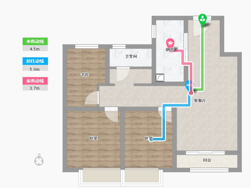 天津-天津市-中国铁建西派国印-71.87-户型库-动静线