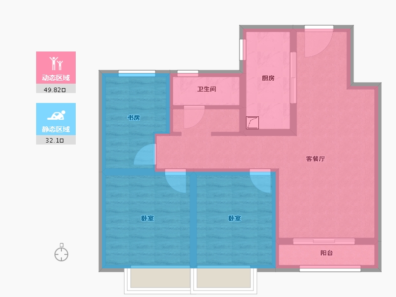 天津-天津市-中国铁建西派国印-71.87-户型库-动静分区