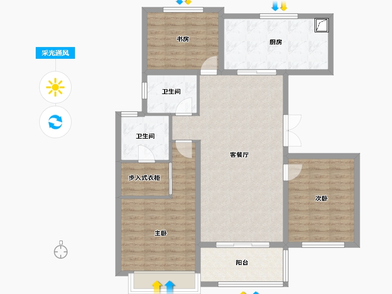 江苏省-南京市-金隅紫京叠院-100.00-户型库-采光通风