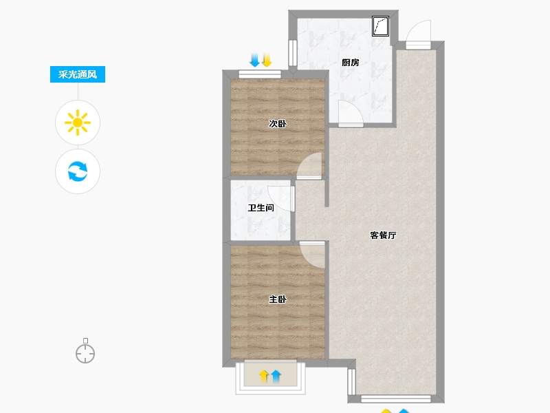 天津-天津市-富力又—城-62.09-户型库-采光通风