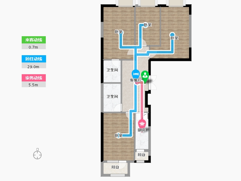 北京-北京市-紫金印象-93.04-户型库-动静线