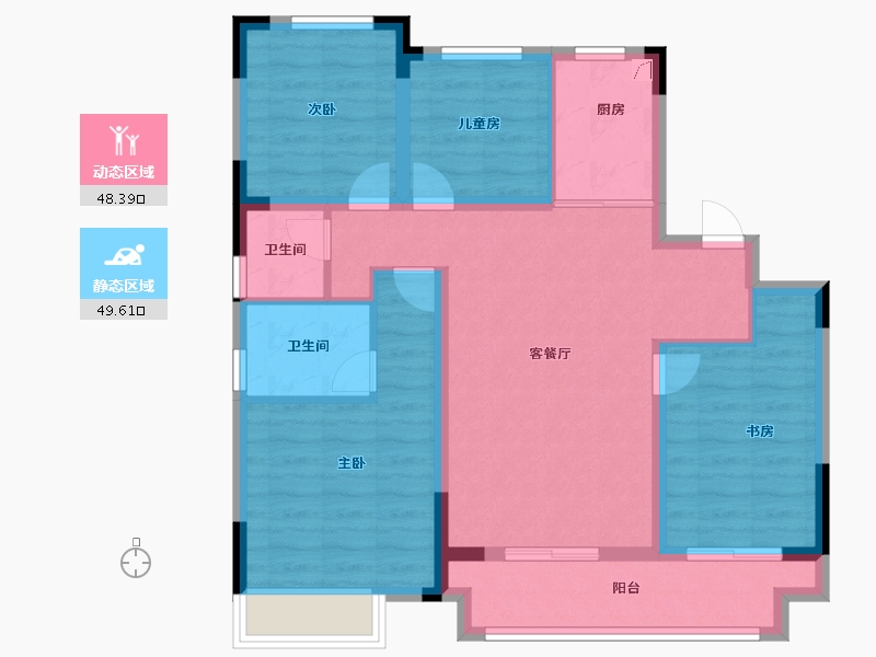 浙江省-杭州市-澳海云樾赋-87.00-户型库-动静分区