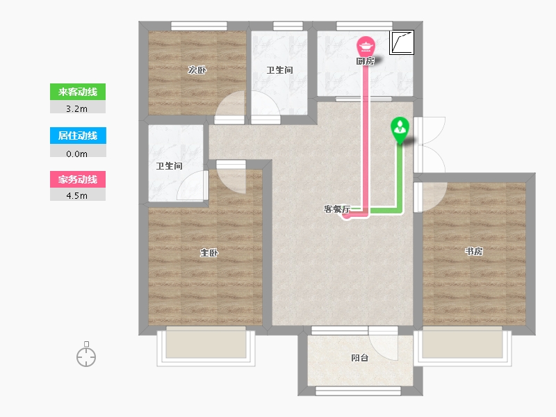 北京-北京市-K2十里春风-67.04-户型库-动静线