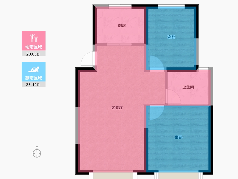 天津-天津市-中建城-55.51-户型库-动静分区