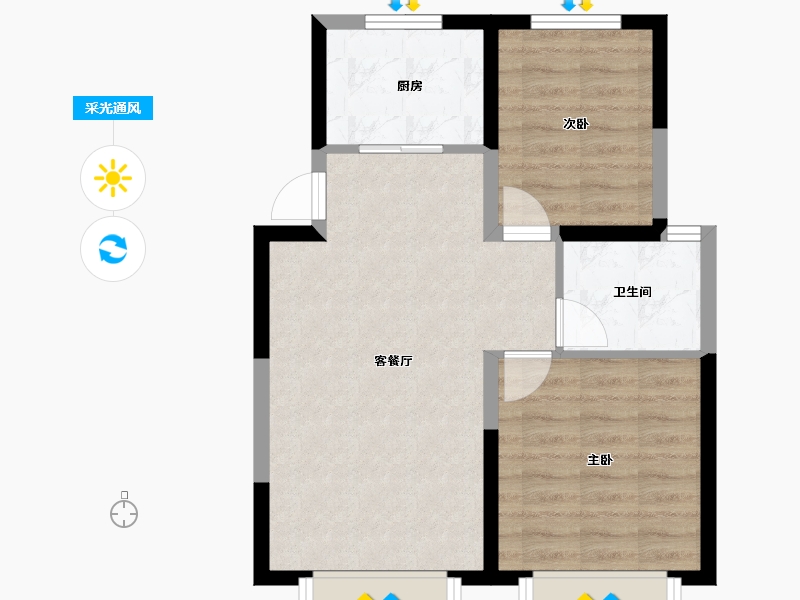 天津-天津市-中建城-55.51-户型库-采光通风