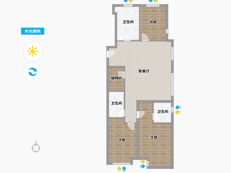 天津-天津市-富力又—城-99.90-户型库-采光通风