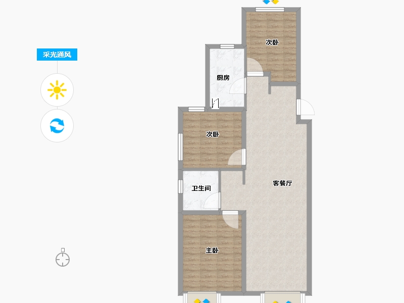 天津-天津市-新城和兴府-94.39-户型库-采光通风